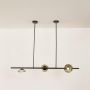 ceto 3 light linear chandelier black light on white background