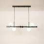 contemporary led linear ceiling light black light on white background