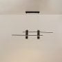 Parallel 2-Light Chandelier - Black