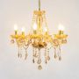 aurelia 6 light crystal chandelier light on white background