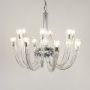 luceris 12 light glass chandelier light on white background