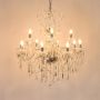 belmora 12 light crystal chandelier light on white background