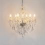 silvarra 6 light crystal chandelier light on white background
