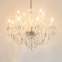 silvarra 12 light crystal chandelier light on white background