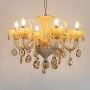 valenca 6 light crystal chandelier light on white background