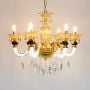 lynora multicolor crystal chandelier light on white background