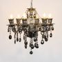 seralyn 6 light crystal chandelier light on white background