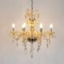 velencia classic crystal chandelier light on white background