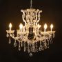 seraphina 6 light crystal chandelier light on black background