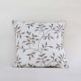Wilt Designer Brown Embroidered Cushion Cover White Background