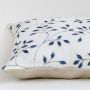Pecan Designer Blue Embroidered Cushion Cover