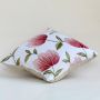 Crimsona Floral Embroidered Cushion Cover White Background 1