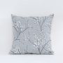 Grey Pure Stylish Embroidered Cushion Cover White Background