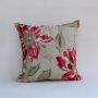 Scarlett Florid Embroidered Red Cushion Cover 20X20 Inch White Background