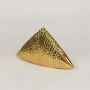 gold striped ceramic triangle table decor large white background 1