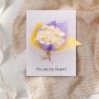 Belle Ame Bouquet Handmade Card Dried Flower Gift Card White Background