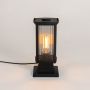 retro glass outdoor gate lamp black light on white background