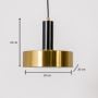 Dazzle Bright Black & Gold Metal Hanging Lamp