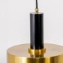 Dazzle Bright Black & Gold Metal Hanging Lamp