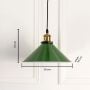 Industrial Green Enamel Pendant Light