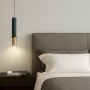 Cylindrical Marble Pendant Lamp - Green