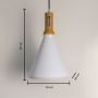 Olov White Wood Top Scandinavian Style Pendant Light