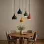 Wood Tip Pendant Lamp - Dome & Green
