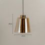 Conical Mesh Hanging Light - Amber