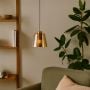Conical Mesh Hanging Light - Amber