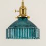 Prismatic Glass Barn Pendant Light - Blue
