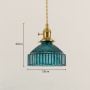 Prismatic Glass Barn Pendant Light - Blue