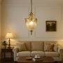 Crystal Brass Vintage Pendant light