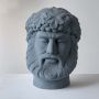 Augustus Face Decor Grey White Background