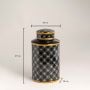 Black Luxe Ceramic Jar - Small