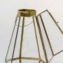 European Style Faceted Gold Metal & Glass Tealight Lantern - Small
