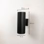 Ribbed Cylindrical Wall Light - Large