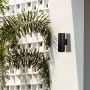 Ribbed Cylindrical Wall Light Large Lifestyle