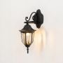 outdoor lantern wall light black light on white background