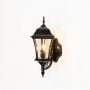 artful outdoor wall light black light on white background