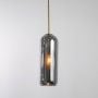 Modern Loft Smoky Grey Glass Hanging Pendant Light Lifestyle