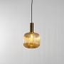 Nordic Style Ribbed Glass Pendant Light