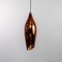 Brilliance Beam Glass Hanging Pendant Light - Metallic Red Light On White Background
