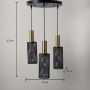 Black Cluster Metal Hanging Pendant Light