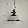 Industrial Retro Pendant Light Glass Shade