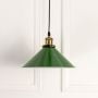 Industrial Green Enamel Pendant Light