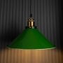 Industrial Green Enamel Pendant Light