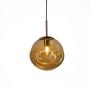 Postmodern Amber Crystal Glass Pendant Light