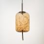 Amber Glass Hanging Lamp - Cylinder