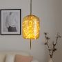 Amber Glass Hanging Lamp Cylinder Main Lifestyle