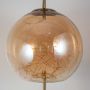 Amber Glass Hanging Lamp - Dome
